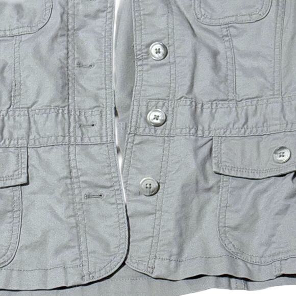 LOFT Gray Jacket - Size 8 - Casual Classic w/ Pockets & Figure-Flattering Waist - Picture 6 of 10